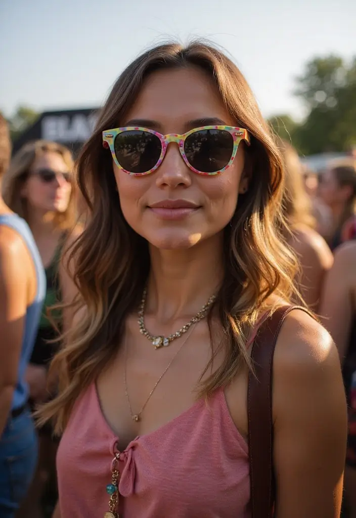25 Chic Concert Aesthetic Outfits To Copy Right Now - 19. Trendy Sunglasses