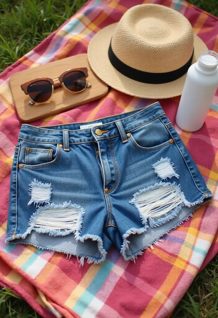 25 Chic Concert Aesthetic Outfits To Copy Right Now - 2. Distressed Denim Shorts