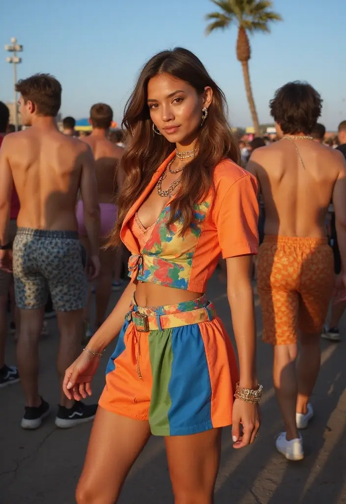 25 Chic Concert Aesthetic Outfits To Copy Right Now - 21. Color-Blocked Outfits