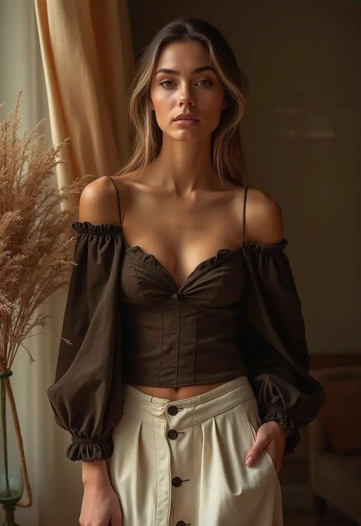 25 Librarian Aesthetic Outfit Styling Tips To Wear With Confidence - 15. Experiment with Dramatic Sleeves