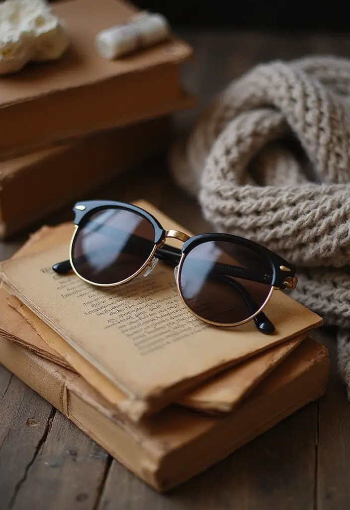 25 Librarian Aesthetic Outfit Styling Tips To Wear With Confidence - 16. Vintage-Inspired Sunglasses for a Retro Touch