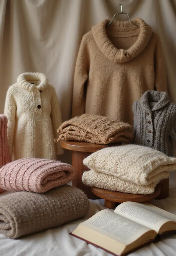 25 Librarian Aesthetic Outfit Styling Tips To Wear With Confidence - 22. Embrace Cozy Knits