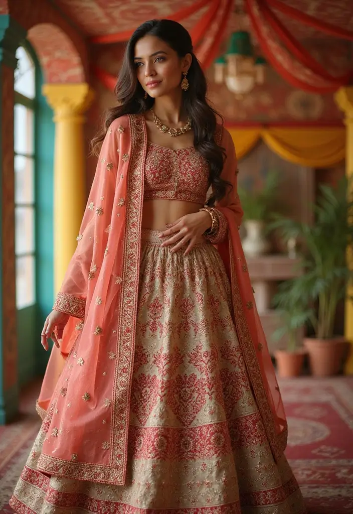 25 Mehndi Outfit Ideas That Flatter Every Figure - 2. Classic Lehenga Choli
