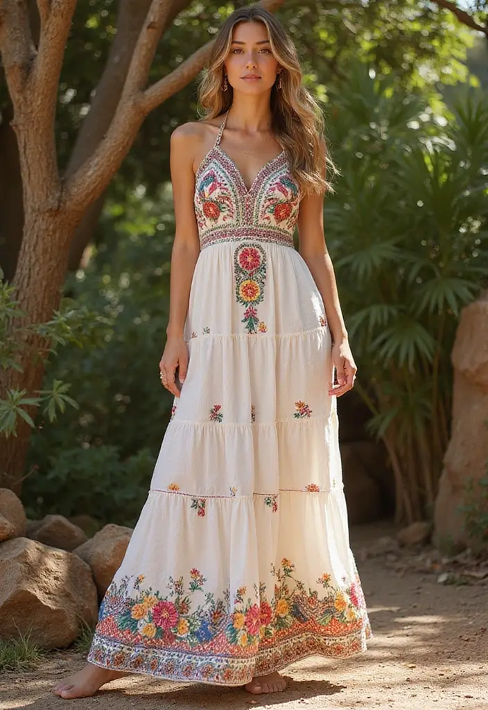 25 Mehndi Outfit Ideas That Flatter Every Figure - 5. Bohemian Maxi Dresses