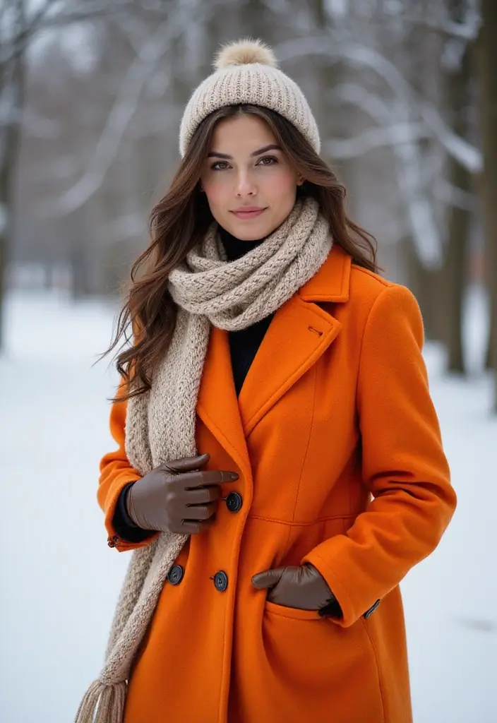 25 Outfit Invernali Chic Styling Tips To Wear With Confidence - 1. Embrace Bold Colors