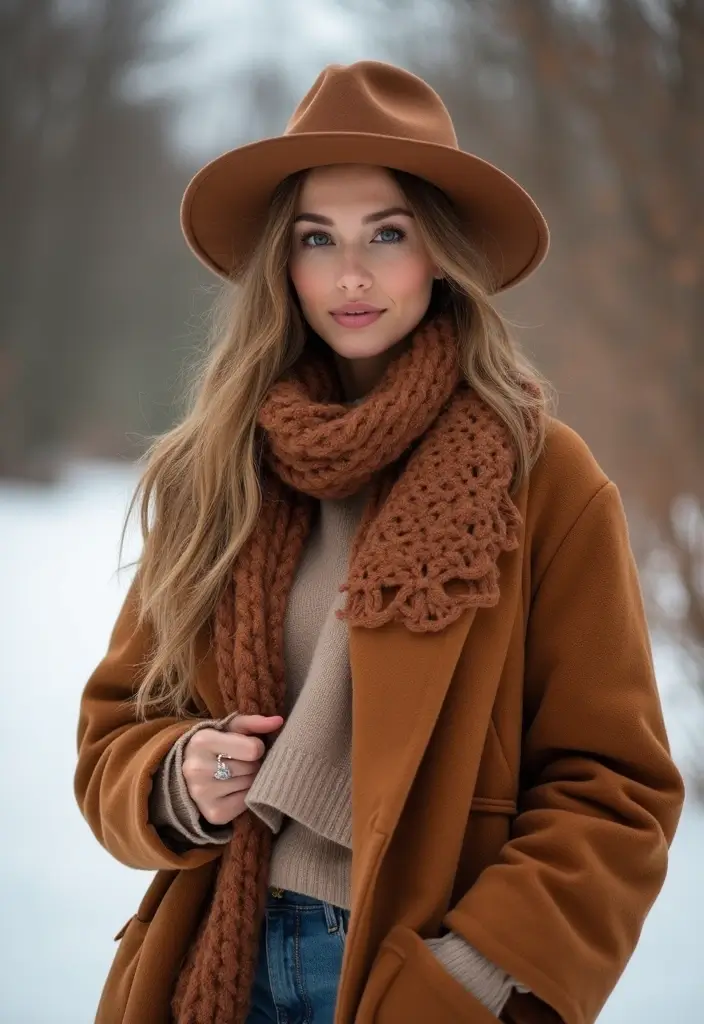 25 Outfit Invernali Chic Styling Tips To Wear With Confidence - 11. Earthy Tones