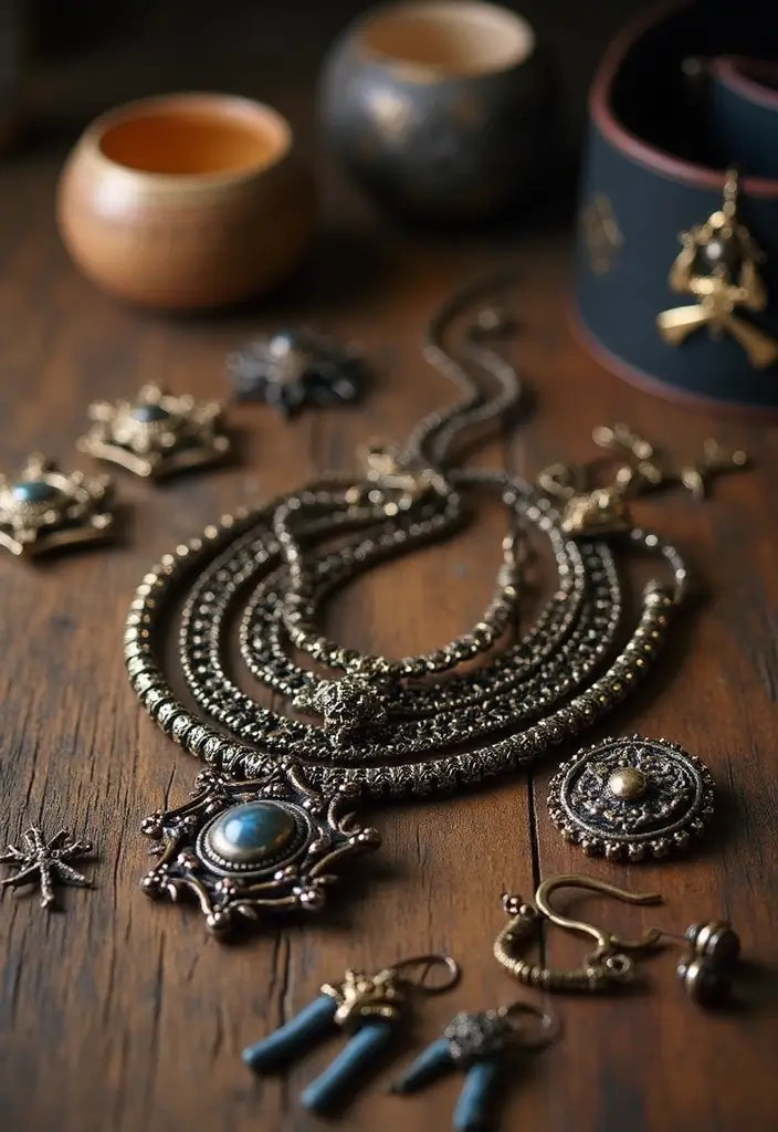 25 Stylish Pirate Aesthetic Female Outfits for Every Occasion - 6. Intricate Accessories