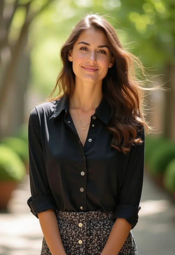 26 Chic Black Button Up Shirt Outfits To Copy Right Now - 17. Stylish Summer Layering