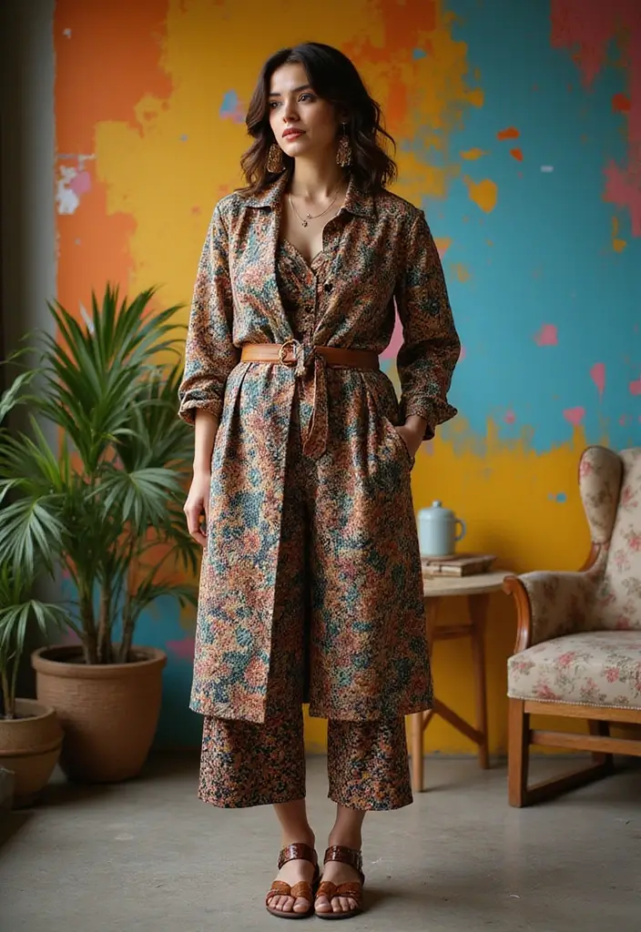 26 Estilo Natural Mujer Outfit That Flatter Every Figure - 26. Mixing Patterns