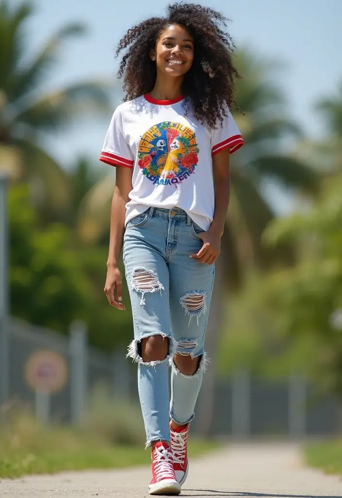 26 Fresh Soccer Jersey Outfit Ideas You Need To Try - 13. Casual with a Graphic Tee