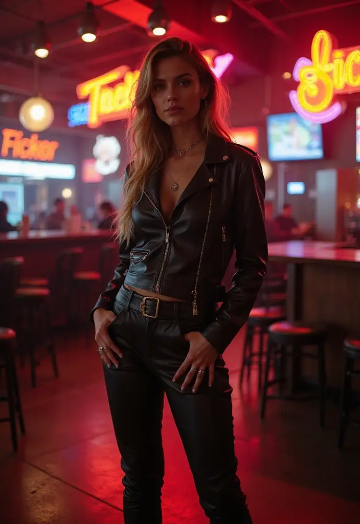 26 Vegas Strip Outfit Looks That Will Upgrade Your Wardrobe - 21. Edgy Leather Ensembles