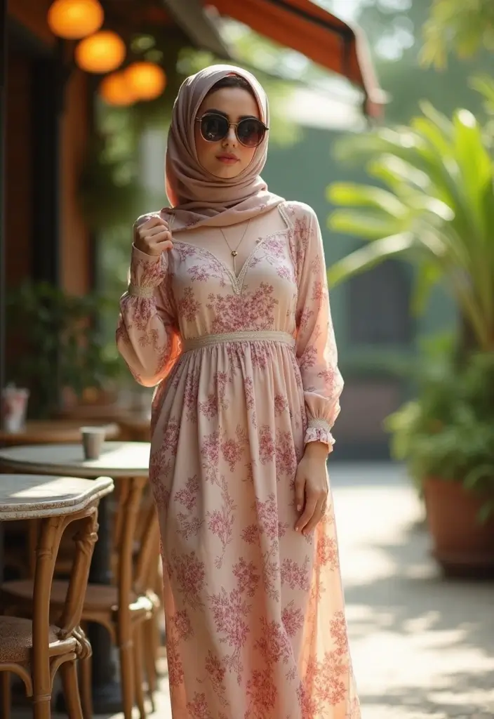 27 Hijab Outfit Summer Ideas That Feel Effortless - 1. Flowy Maxi Dress