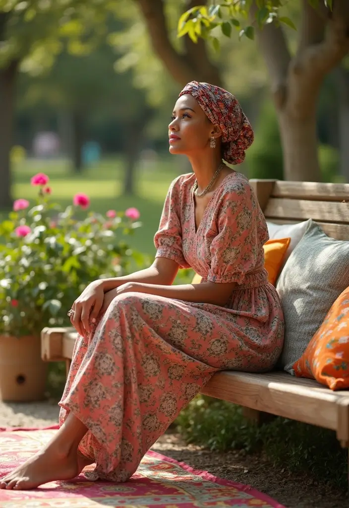 27 Hijab Outfit Summer Ideas That Feel Effortless - 2. Bohemian Jumpsuit