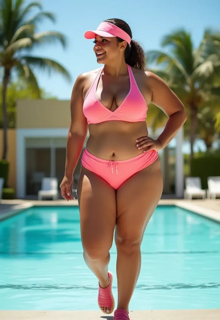 27 Pool Party Outfit Black Women Looks That Will Upgrade Your Wardrobe - 10. Sporty Chic Athleisure