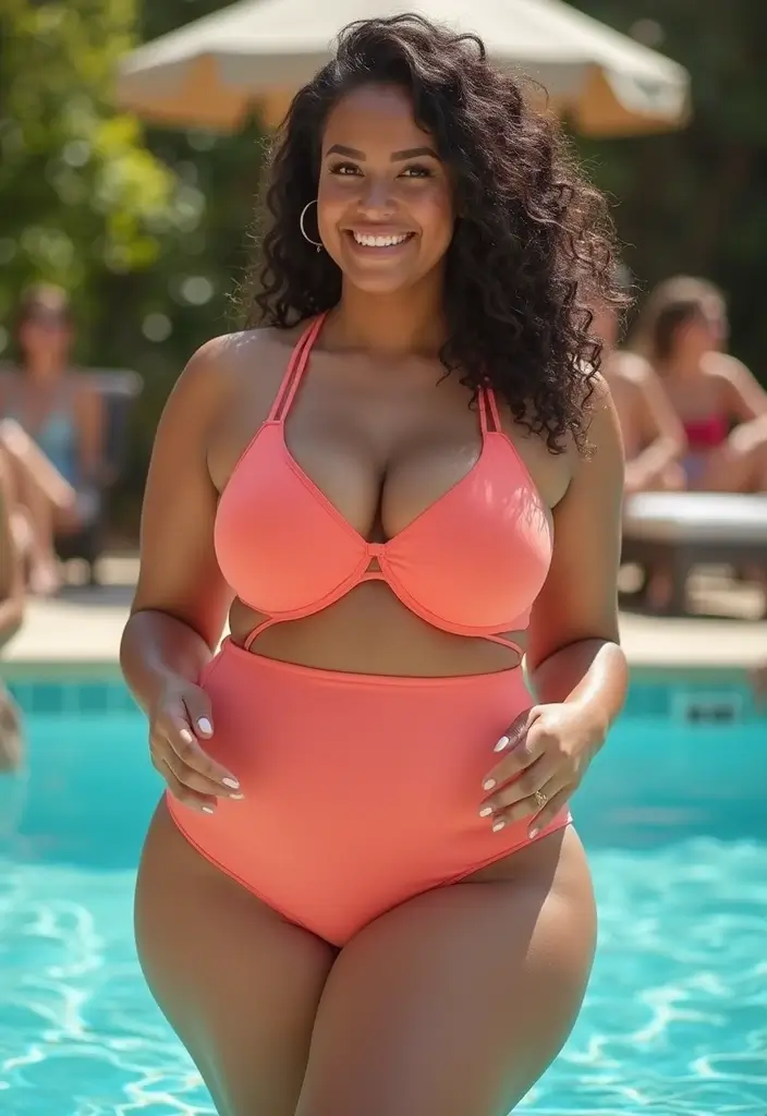 27 Pool Party Outfit Black Women Looks That Will Upgrade Your Wardrobe - 21. Stylish Tummy Control Swimsuits