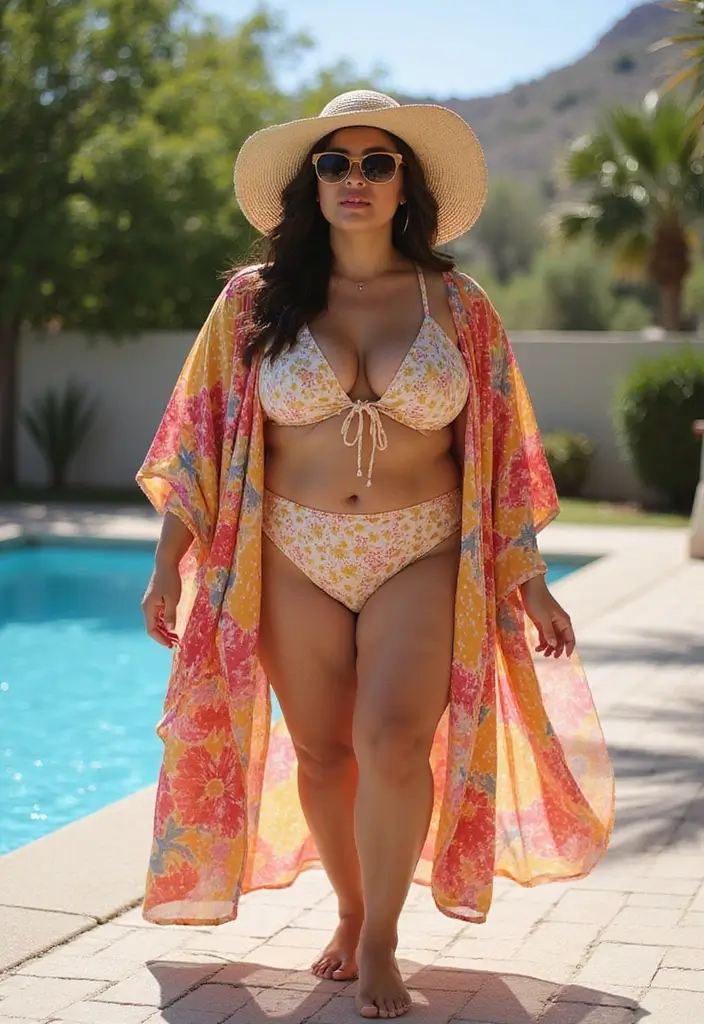 27 Pool Party Outfit Black Women Looks That Will Upgrade Your Wardrobe - 3. Eye-Catching Cover-Ups