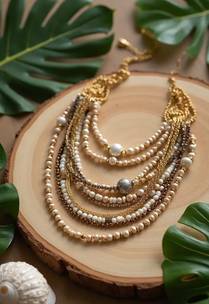 28 Bali Aesthetic Outfits That Flatter Every Figure - 11. Layered Necklaces