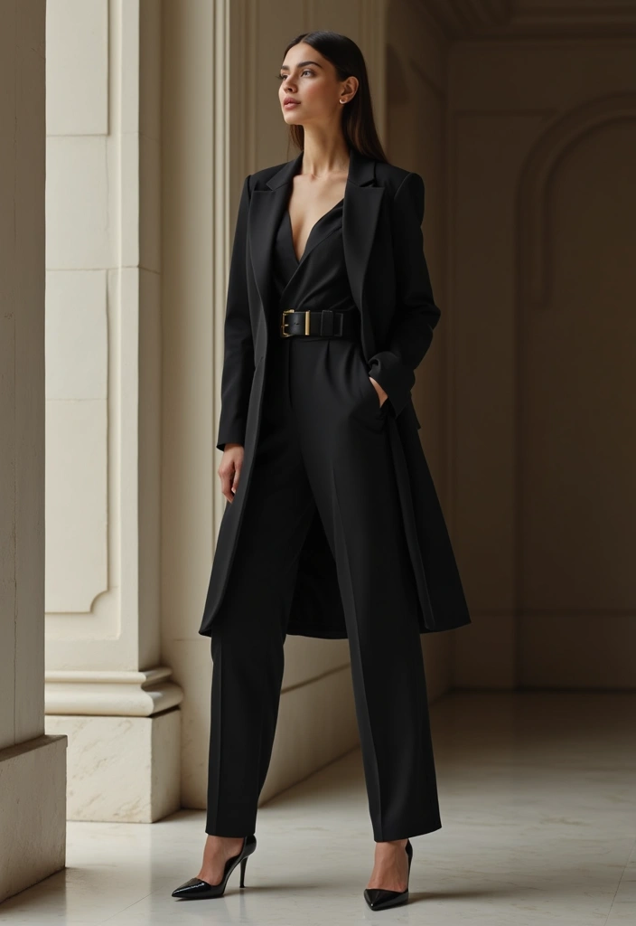 28 Chic YSL Heels Outfit To Copy Right Now - 27. Effortless Monochrome