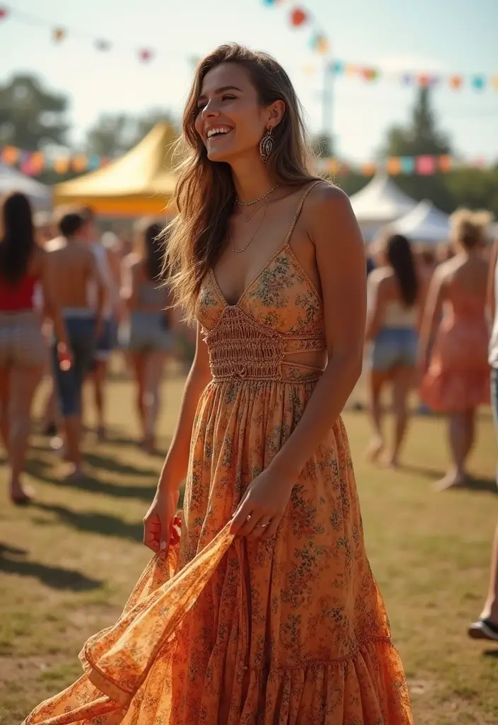 28 Chic YSL Heels Outfit To Copy Right Now - 9. Boho Maxi Dress