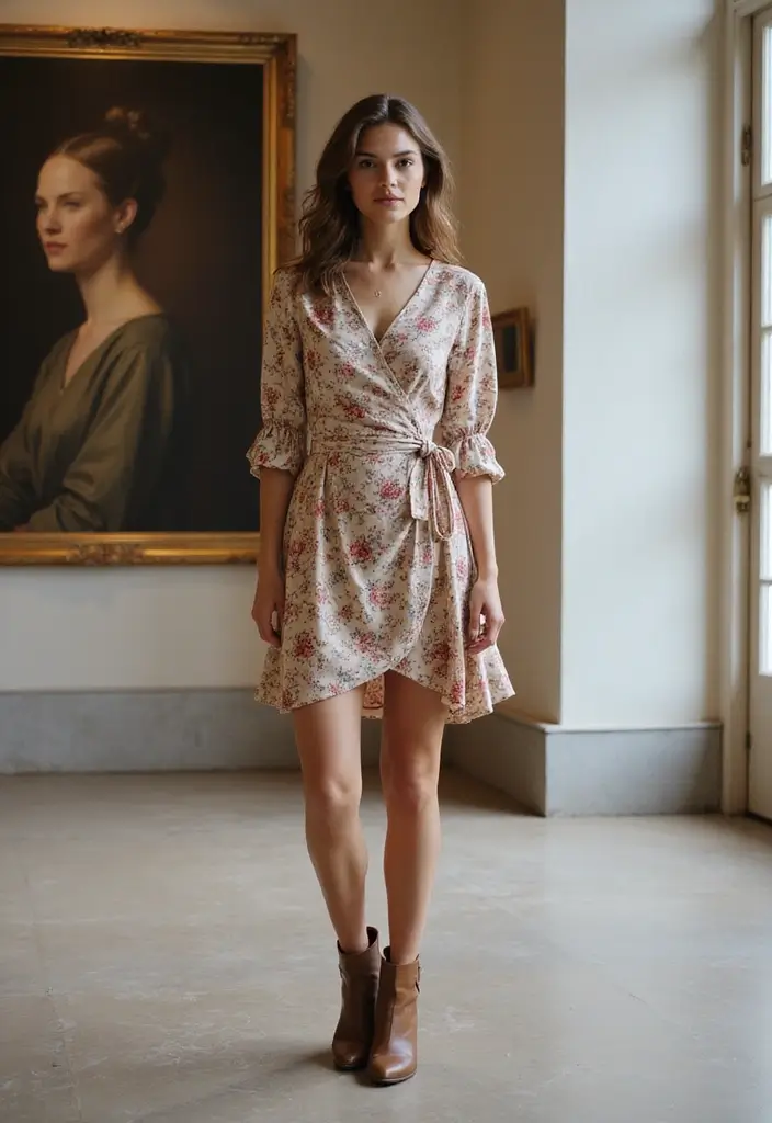 28 Museum Date Outfit Ideas That Feel Effortless - 10. Sophisticated with a Wrap Dress