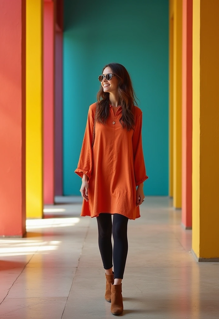 28 Museum Date Outfit Ideas That Feel Effortless - 19. Vibrant Colors with a Tunic