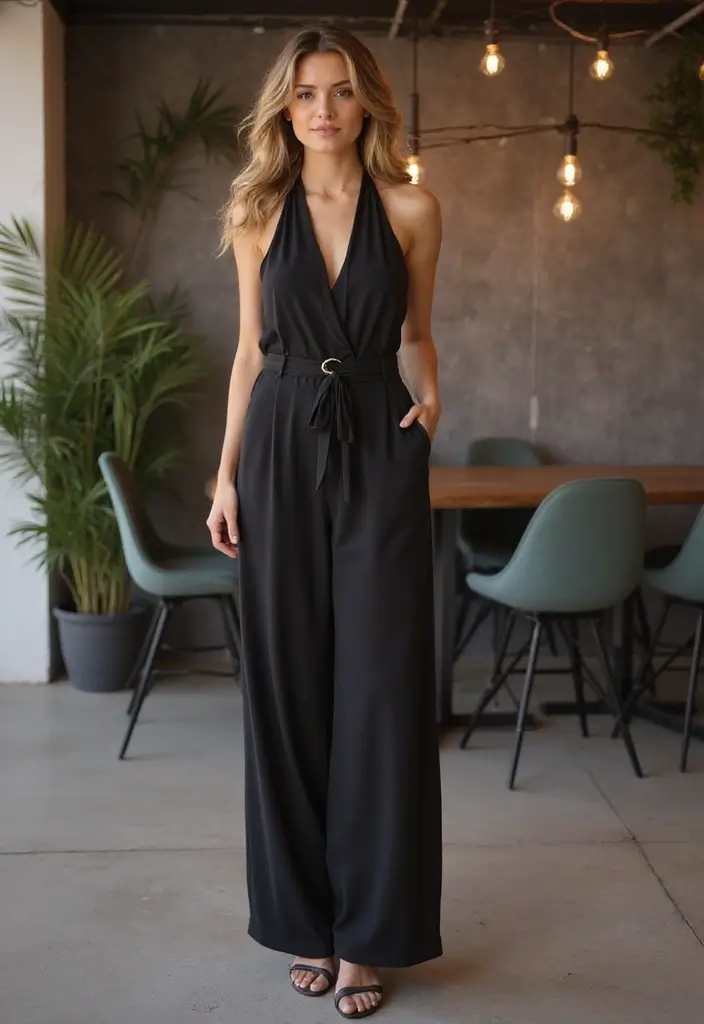 28 Stylish Outfit Casamiento Invitada Noche For Every Occasion - 4. Chic Jumpsuit for a Modern Twist