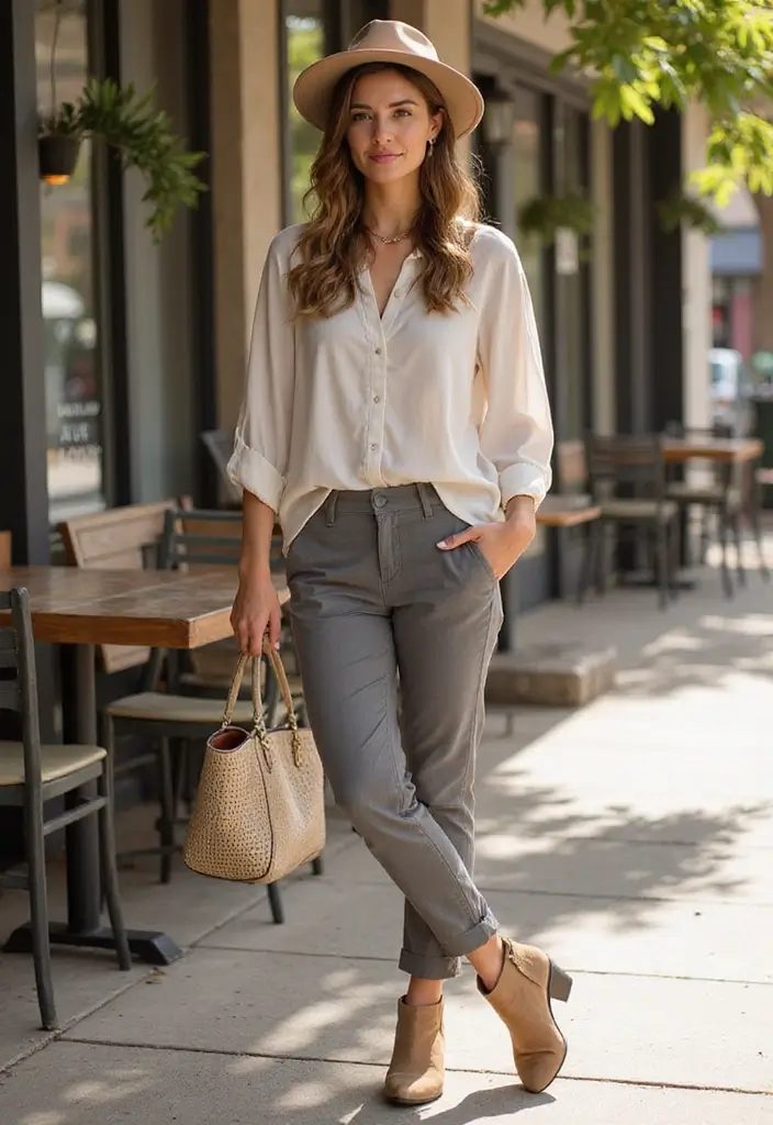 28 Stylish Pans Grises Outfit For Every Occasion - 3. Weekend Brunch