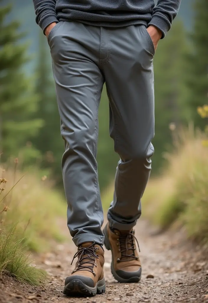 28 Stylish Pans Grises Outfit For Every Occasion - 9. Outdoor Adventure