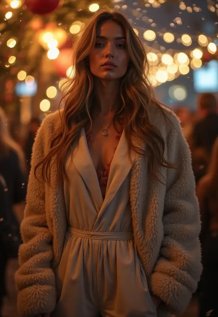 29 Chic Winter Party Outfit Ideas to Copy Right Now - 26. Winter-Ready Romper