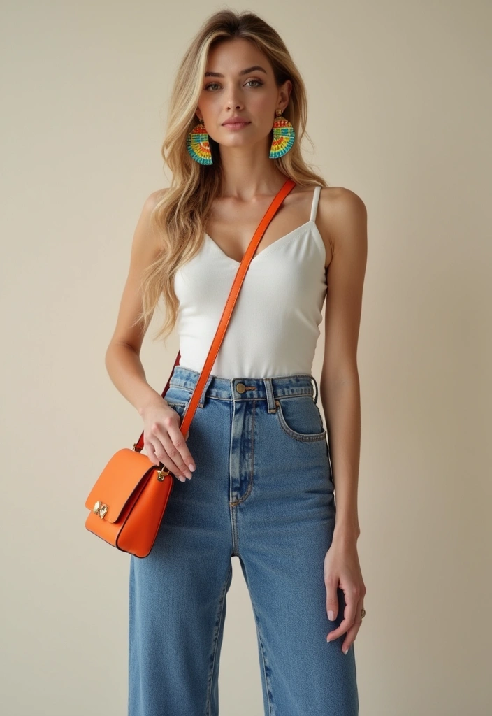 29 Must-Try Blue Jeans Outfit Combos This Season - 7. Statement Accessories with Simple Denim