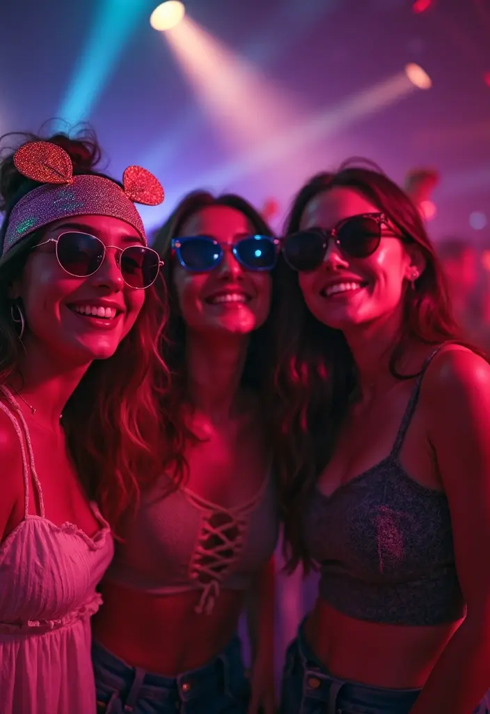30 90s Clubbing Outfit Ideas That Feel Effortless - 19. Funky Sunglasses and Headbands