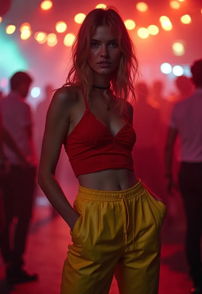 30 90s Clubbing Outfit Ideas That Feel Effortless - 26. Brightly Colored Trousers