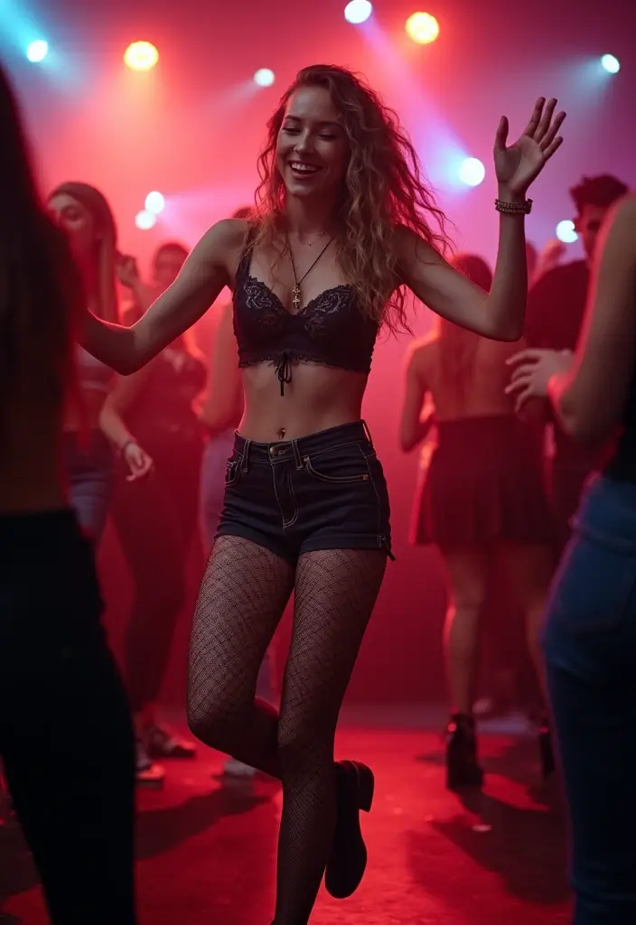 30 90s Clubbing Outfit Ideas That Feel Effortless - 29. Whimsical Print Tights