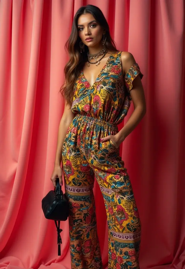 30 Fresh Fancy Dinner Outfit Classy Ideas You Need To Try - 10. Bold Patterns and Textures