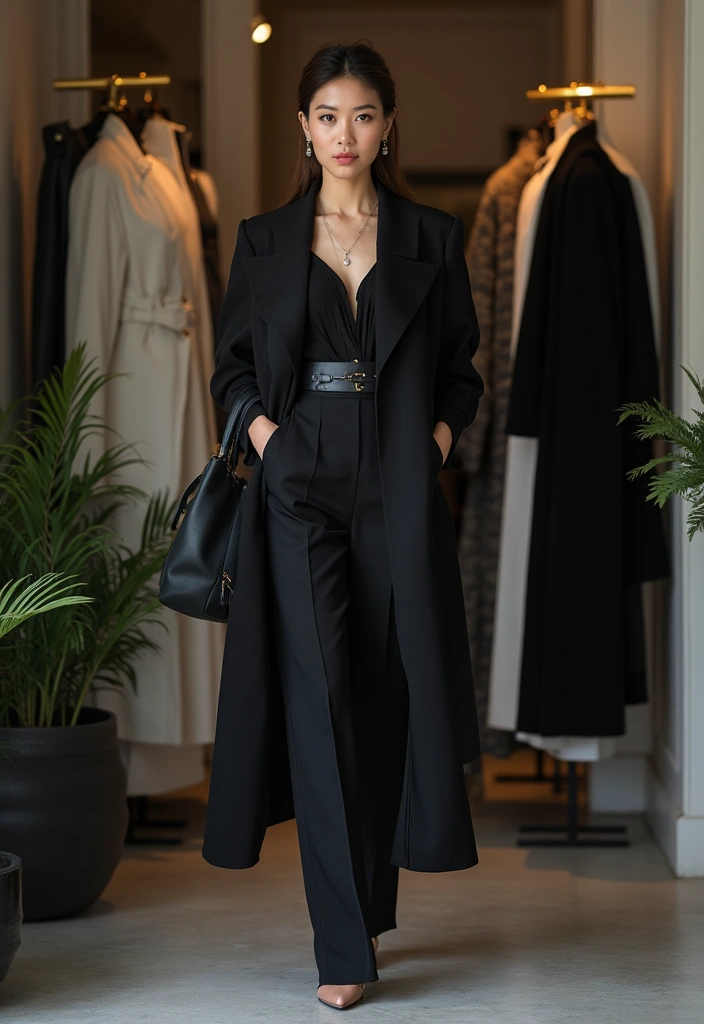 30 Fresh Fancy Dinner Outfit Classy Ideas You Need To Try - 23. Monochrome Magic