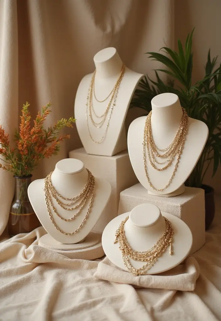 30 Fresh Fancy Dinner Outfit Classy Ideas You Need To Try - 24. Creative Layered Necklaces