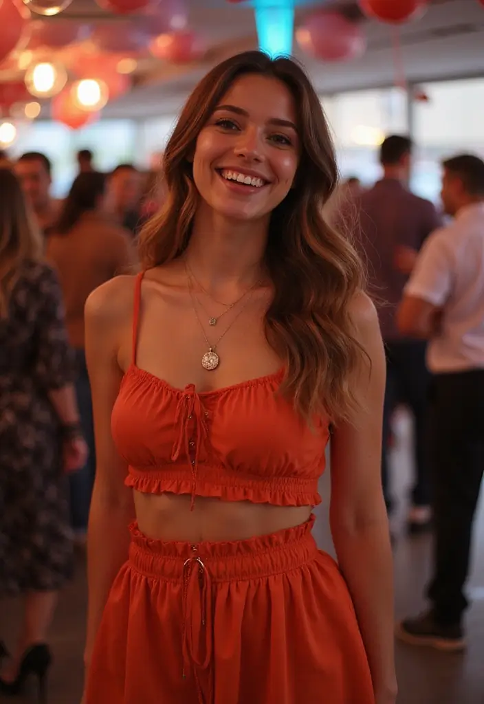 30 Must-Try Outfit Para Mama De Graduado Combos This Season - 10. Matching Set with Crop Top