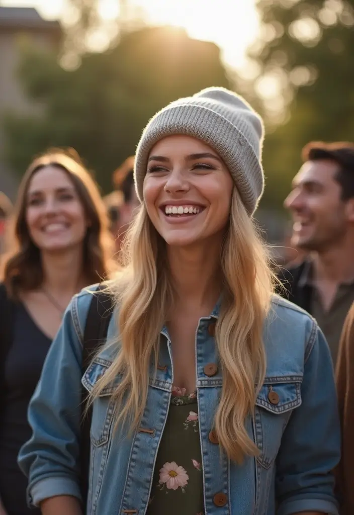 30 Must-Try Outfit Para Mama De Graduado Combos This Season - 24. Trendy Beanied Caps with Casual Outfit