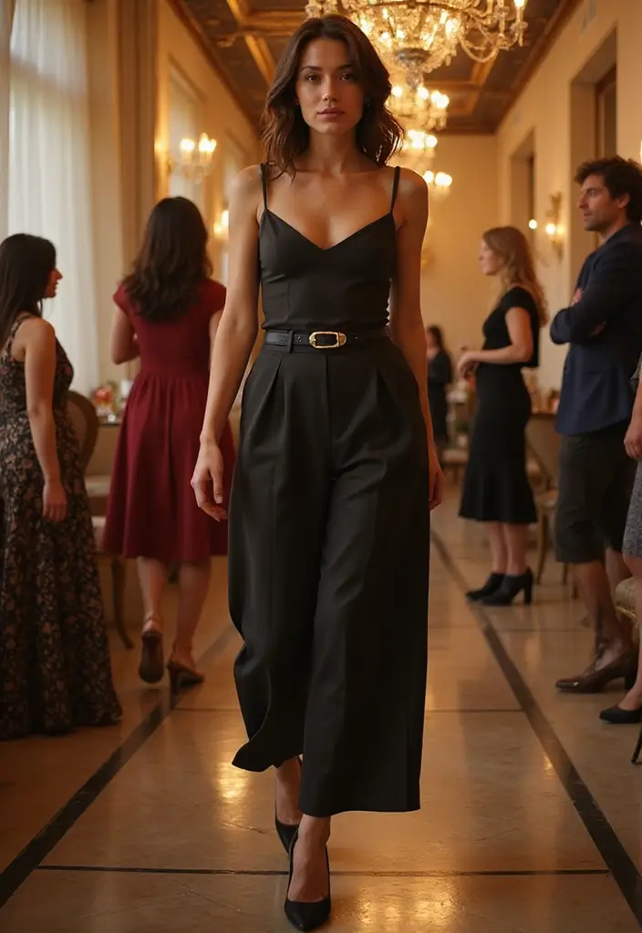 30 Must-Try Outfit Para Mama De Graduado Combos This Season - 7. Cropped Pants with a Couture Top