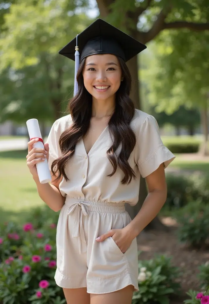 30 Outfit For Graduation Looks That Will Upgrade Your Wardrobe - 12. Comfortable Romper