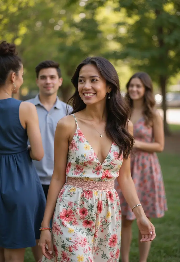 30 Outfit For Graduation Looks That Will Upgrade Your Wardrobe - 15. Floral Midi Dress