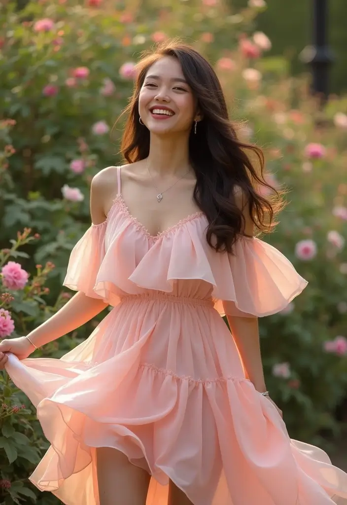 30 Outfit For Graduation Looks That Will Upgrade Your Wardrobe - 25. Elegant Tiered Dress