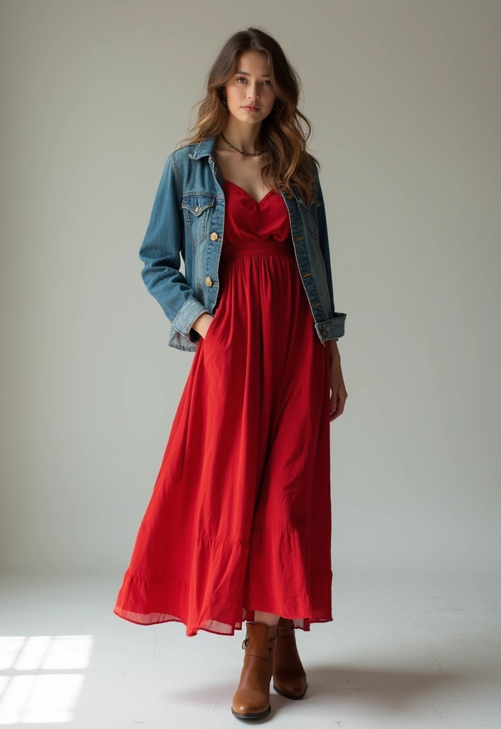 30 Outfit Vestido Rojo Looks That Will Upgrade Your Wardrobe - 1. Classic A-Line Elegance
