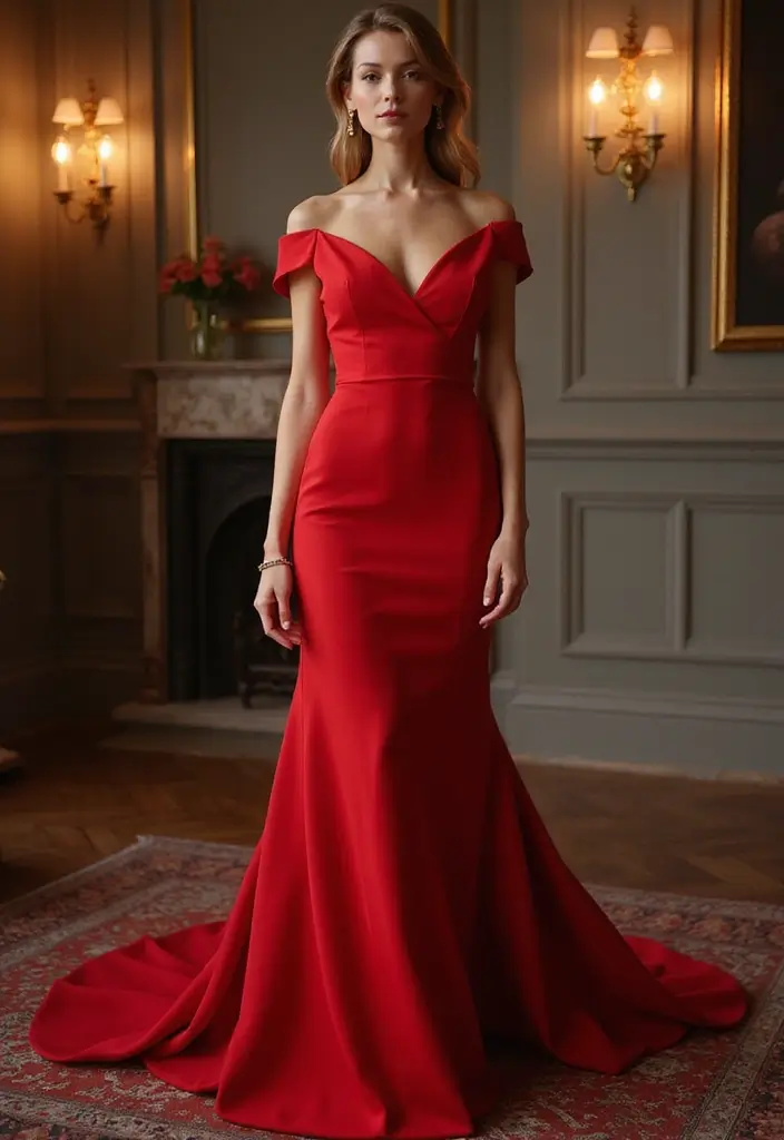 30 Outfit Vestido Rojo Looks That Will Upgrade Your Wardrobe - 26. Bold Full-Length Gown