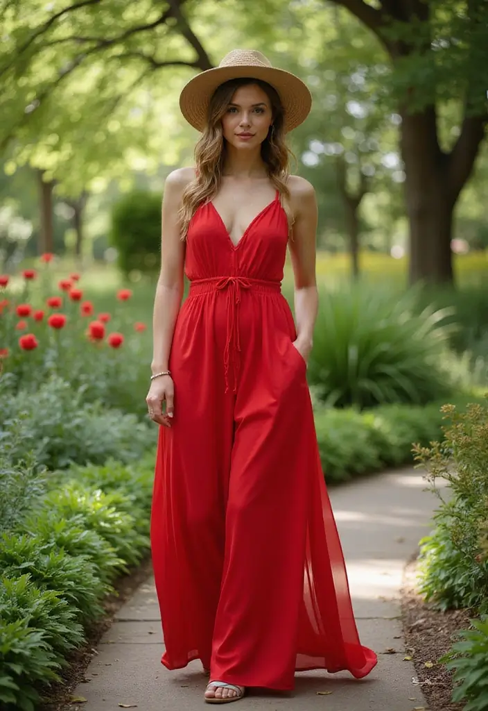30 Trendy Red Dress Outfit Night To Refresh Your Closet - 3. Chic Maxi Dress Vision