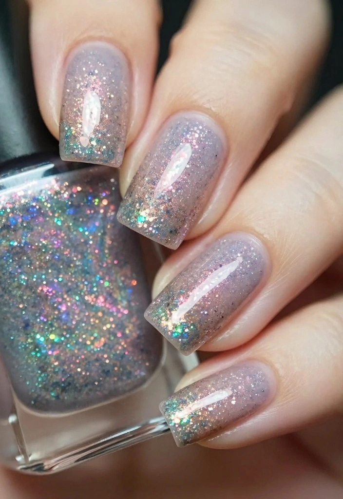 15 Birthday Nails Ideas Fun Glam Party Ready - 9. Festive Glitter Ombre 1