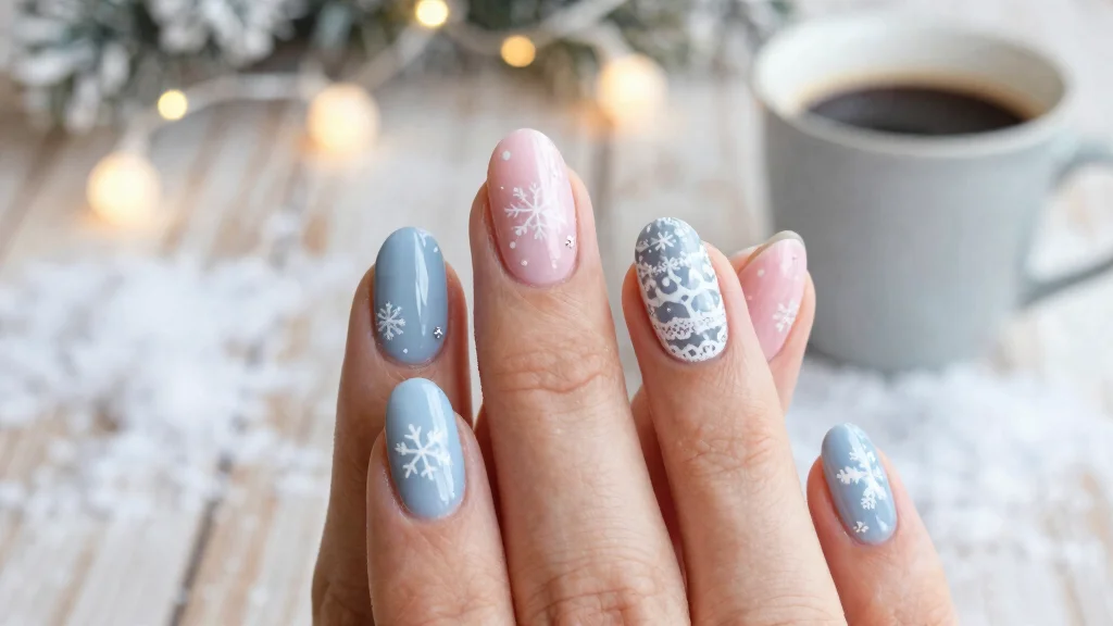 15 Cute Winter Nails Ideas: Soft Cozy Charm