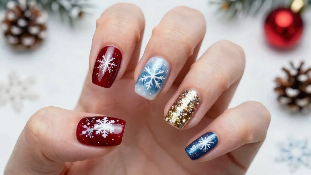15 December Nails Ideas: Festive Winter Chic
