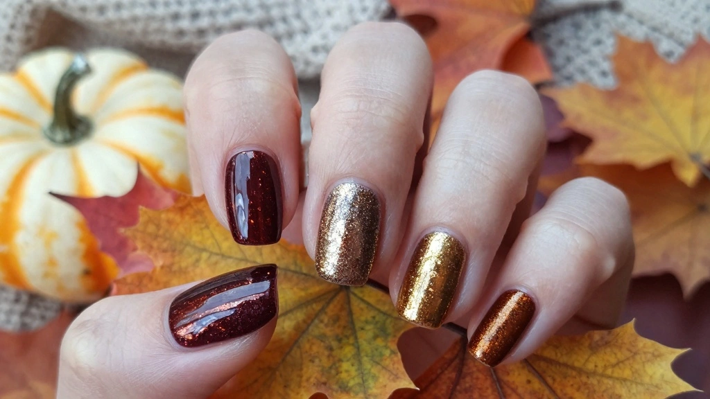 15 Fall Chrome Nail Colors Ideas Shiny Autumn Luxe
