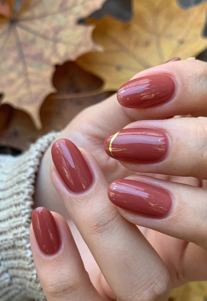 16 Autumn Almond Nails Ideas: Elegant Cozy Shapes - 1. Rusty Rose Elegance 1